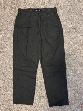 Men's Dark Grey Dress Pants by Unbranded